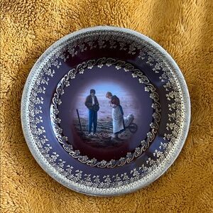 Decorative Royal Vienna style cabinet plate featuring “The Angelus”